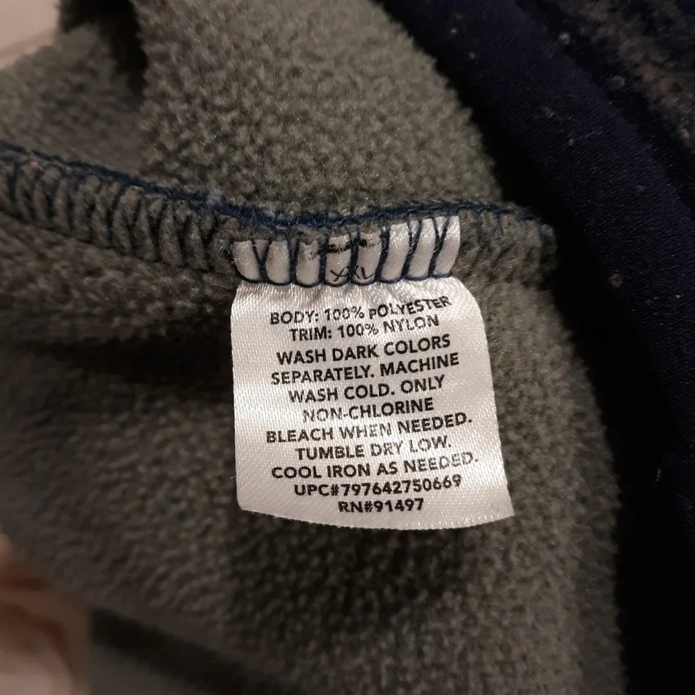 Southern Grit Fleece Sweater Polyester Mens 2XL Outdoor Snaps Blue Pullover